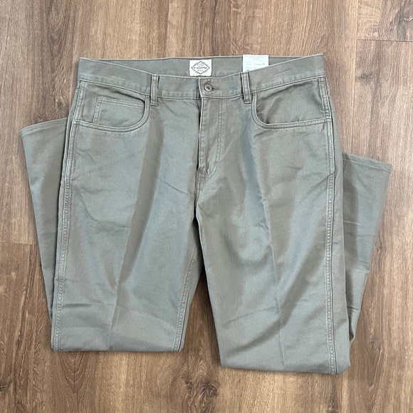 NWT St. John's Bay Roosevelt Taupe Ribbed Pants - Picture 1 of 5